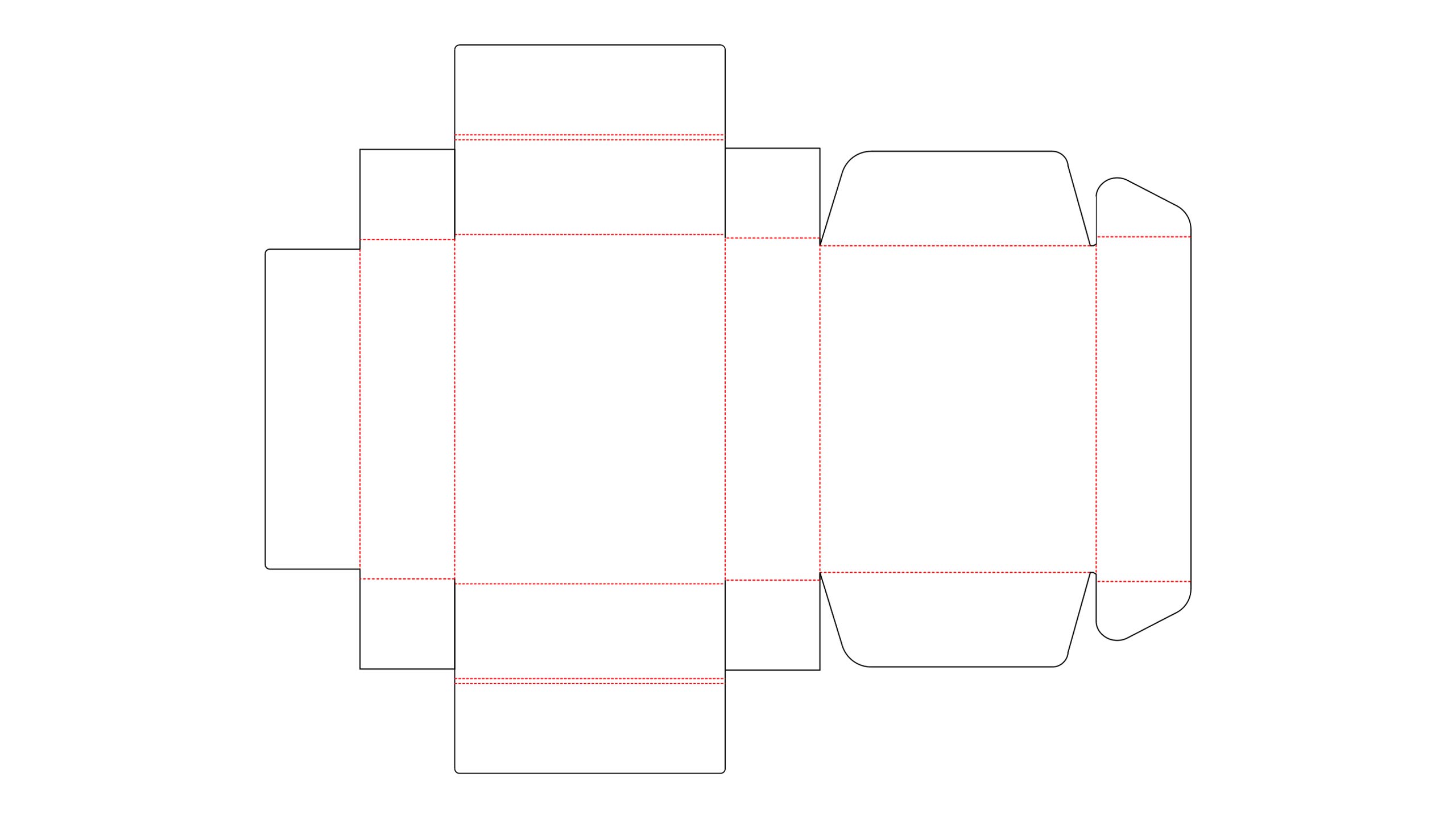 Flat box dieline
